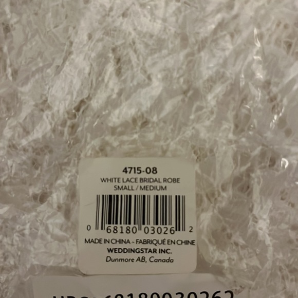 White Lace Bridal Robe - Picture 6 of 6